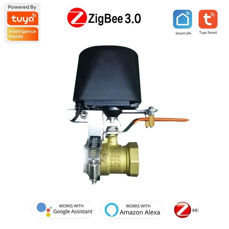 Умный автоматический кран для воды Tuya Zigbee, газовый клапан, контроллер отключения, беспроводной переключатель, совместим с Alexa Google Home 
Умный автоматический кран для воды Tuya Zigbee, газовый клапан, контроллер отключения, беспроводной переключатель, совместим с Alexa Google Home