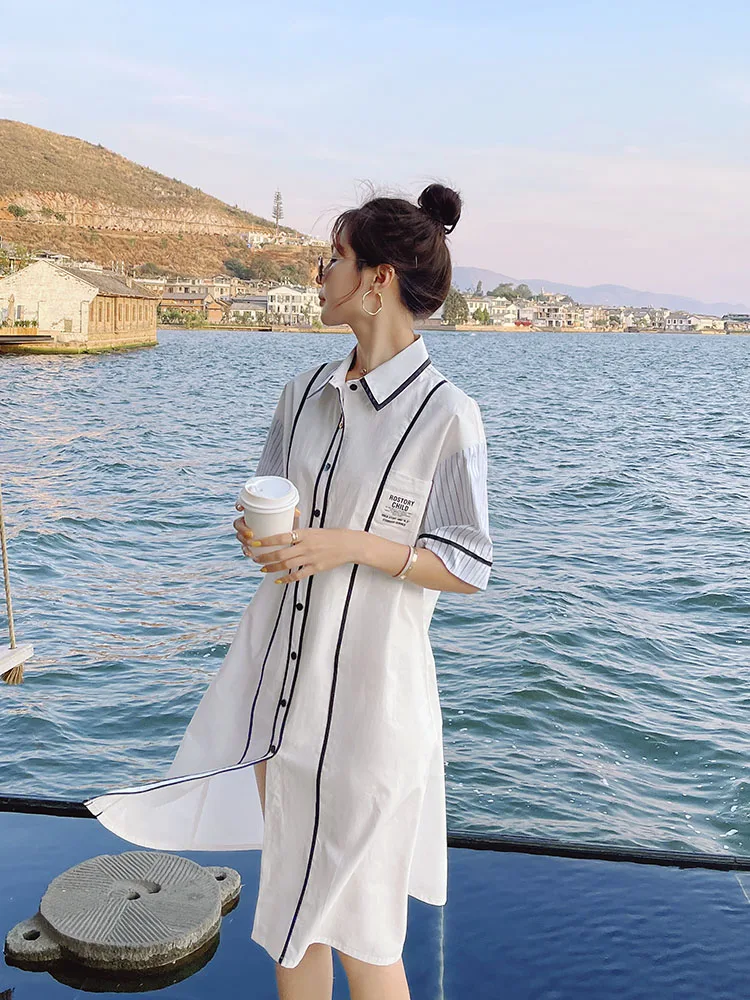 Fresh and less aged shirt dress, female summer college, wind and leisure all match, salt and sweet skirt design sense bodycon
Fresh and less aged shirt dress, female summer college, wind and leisure all match, salt and sweet skirt design sense bodycon