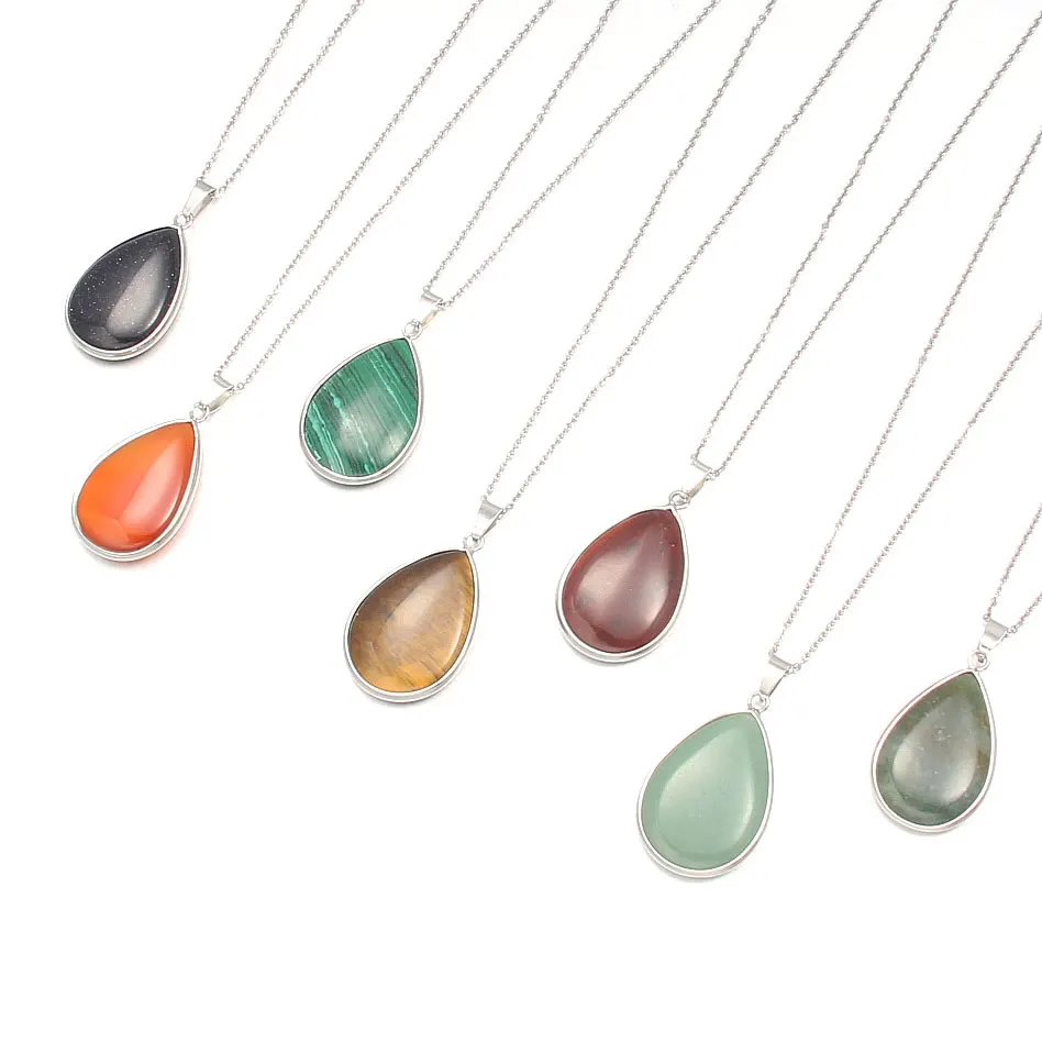 yachu Natural Stone Drop Shape Pure Agate Clavicle Chain Pendant Necklace Ladies High Jewelry Wedding Birthday Gift Size 32x23Mm
yachu Natural Stone Drop Shape Pure Agate Clavicle Chain Pendant Necklace Ladies High Jewelry Wedding Birthday Gift Size 32x23Mm