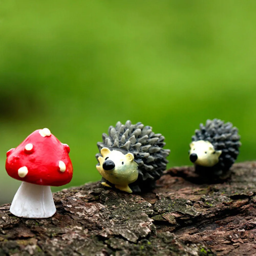 

3 шт./компл. Новый миниатюрный орнамент Mossfairy, набор грибов Ежик, Декор, сказочный сад, горячие технические грибы, набор украшений