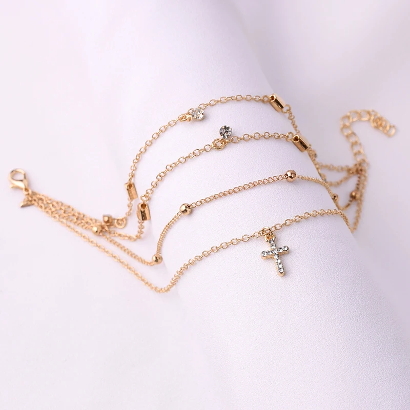 Summer Bohemia Cross Anklet For Women Gold Multilayer Crystal Ankle Bracelet Foot Chain Leg Bracelet Beach Accessories Jewelry
Summer Bohemia Cross Anklet For Women Gold Multilayer Crystal Ankle Bracelet Foot Chain Leg Bracelet Beach Accessories Jewelry