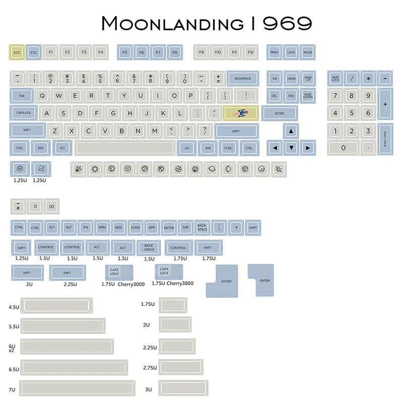 Moonlanding Theme Keycaps XDAS Profile Dye sublimated Font 121/163Keys PBT Keycap For Wired USB Mechanical Keyboard
Moonlanding Theme Keycaps XDAS Profile Dye sublimated Font 121/163Keys PBT Keycap For Wired USB Mechanical Keyboard