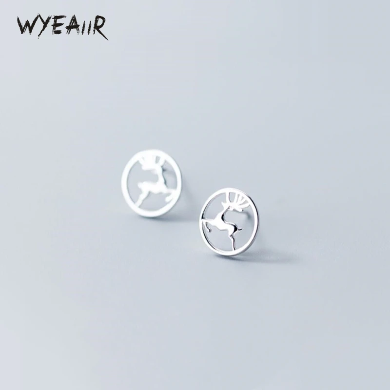 WYEAIIR Fresh Round Cut Out Christmas Elk Cute Animal Sweet 925 Sterling Silver Female Stud Earrings
WYEAIIR Fresh Round Cut Out Christmas Elk Cute Animal Sweet 925 Sterling Silver Female Stud Earrings