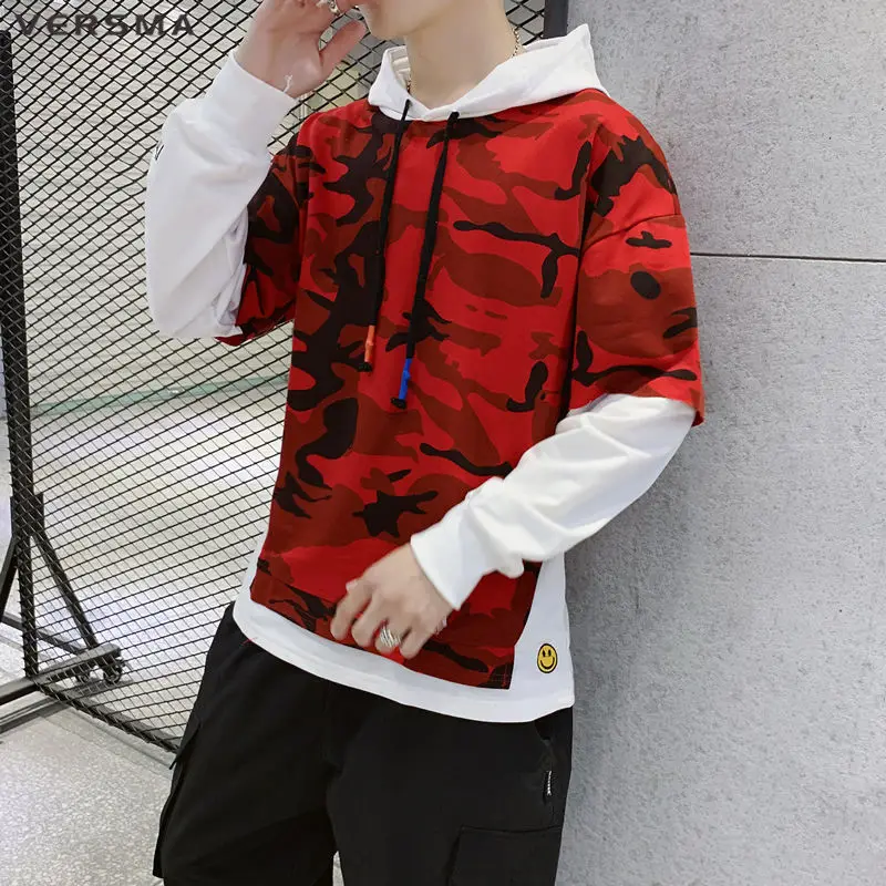 VERSMA Japanese Harajuku Camouflage Fake Two Piece Hoodies Men Hip Hop Streetwear Oversized Hooded Sweatshirts Men Dropshipping
VERSMA Japanese Harajuku Camouflage Fake Two Piece Hoodies Men Hip Hop Streetwear Oversized Hooded Sweatshirts Men Dropshipping