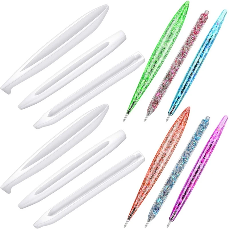 Y4QB 3 Pieces Pen Resin Molds Pen Case Resin Mold Kit Ballpoint Pen Silicone Molds Making Projects Supplies
Y4QB 3 Pieces Pen Resin Molds Pen Case Resin Mold Kit Ballpoint Pen Silicone Molds Making Projects Supplies