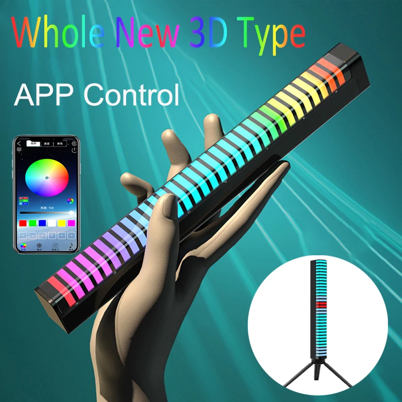 Sound Control 3D Display Pickup Rhythm Light RGB Music Ambient LED Night Light Bar APP Control Car Atmosphere Colorful Tube Lamp
Sound Control 3D Display Pickup Rhythm Light RGB Music Ambient LED Night Light Bar APP Control Car Atmosphere Colorful Tube Lamp
