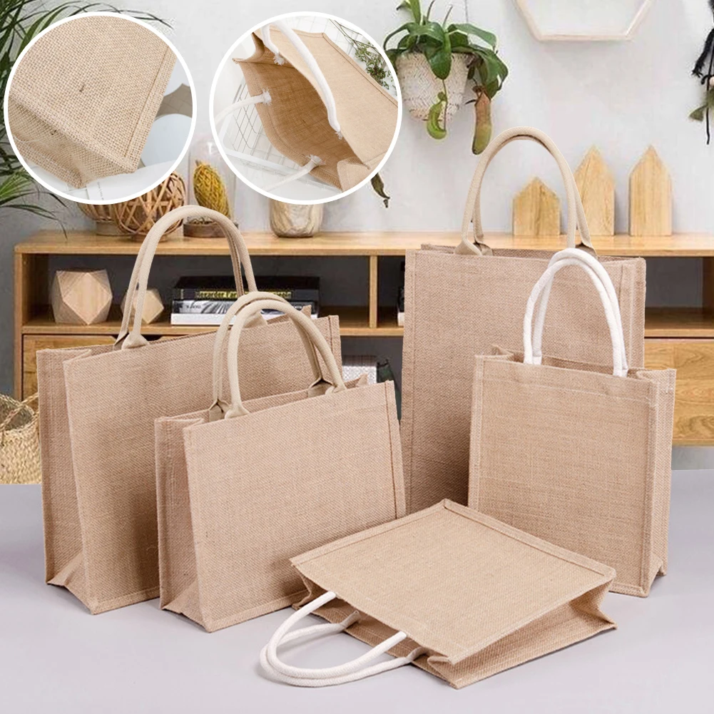 Reusable Grocery Shopping Bag Heavy Duty Burlap Tote Bag Large Capacity with Two Handles Foldable Washable Grocery Bags
Reusable Grocery Shopping Bag Heavy Duty Burlap Tote Bag Large Capacity with Two Handles Foldable Washable Grocery Bags