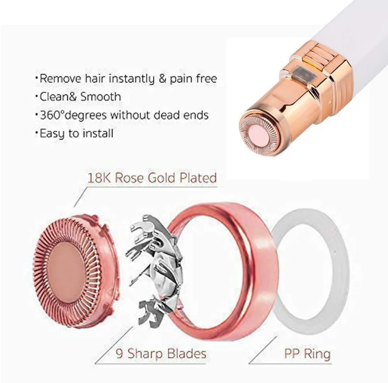 Electric Epilator Painless Hair Removal Trimmer Portable Lipstick Shaver Razor Shaver Face Hair Female Epilator Women Eyebrow
Electric Epilator Painless Hair Removal Trimmer Portable Lipstick Shaver Razor Shaver Face Hair Female Epilator Women Eyebrow