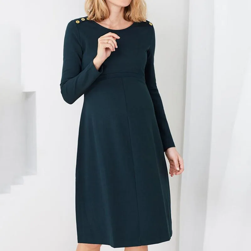 Long Sleeve Solid Full Brief Rivet Dress Patchwork Formal Maternity Dress Pregnancy Clothes Women's Clothing 2021 New Arrival
Long Sleeve Solid Full Brief Rivet Dress Patchwork Formal Maternity Dress Pregnancy Clothes Women's Clothing 2021 New Arrival