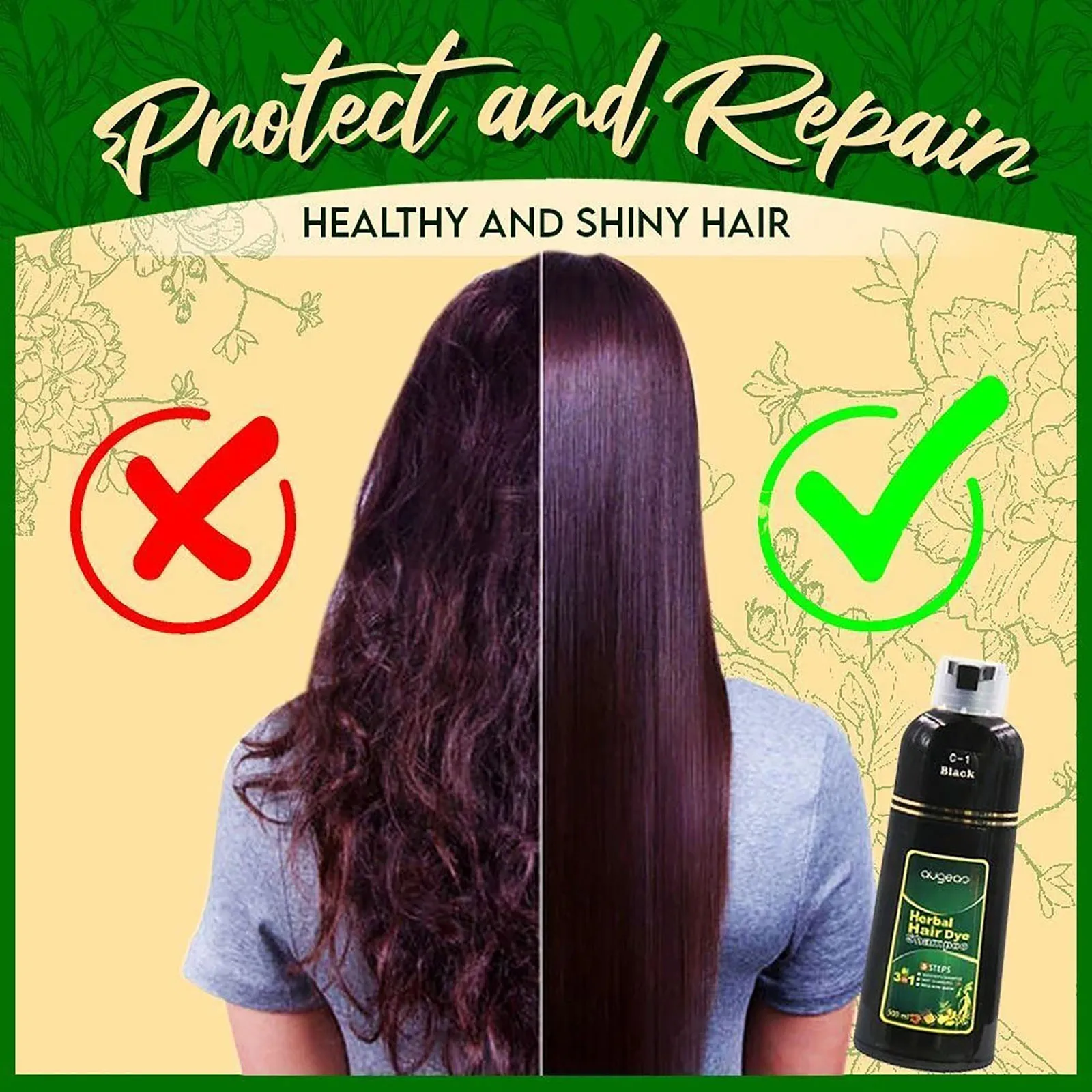 500ml Hair Coloring Shampoo 10 Mins Herbal Hair Darkening Shampoo Hotsale Control Frizz for hair coloring styling men Women diy
500ml Hair Coloring Shampoo 10 Mins Herbal Hair Darkening Shampoo Hotsale Control Frizz for hair coloring styling men Women diy
