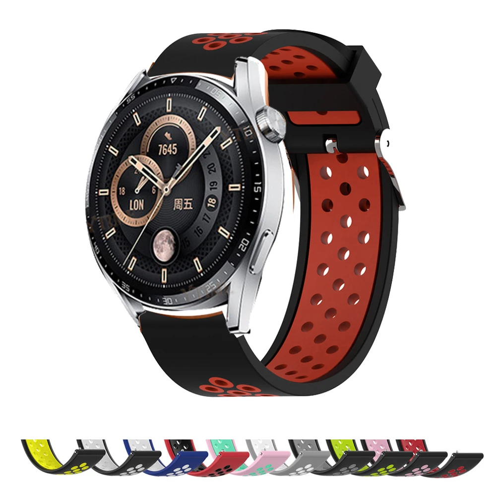 Watch Band for Huawei Watch GT 3 GT3 42MM / 46MM Watchband Strap GT2 2 Pro/Honor GS Pro Silicone Bracelet Wristband Replacement 
Watch Band for Huawei Watch GT 3 GT3 42MM / 46MM Watchband Strap GT2 2 Pro/Honor GS Pro Silicone Bracelet Wristband Replacement