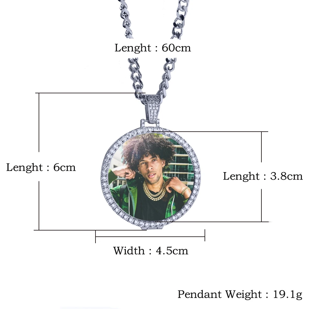 Custom Made Photo Medallions Pendant Necklace with 4mm Tennis Chain Gold Silver Color Iced Out Cubic Zircon Men Hip hop Jewelry
Custom Made Photo Medallions Pendant Necklace with 4mm Tennis Chain Gold Silver Color Iced Out Cubic Zircon Men Hip hop Jewelry