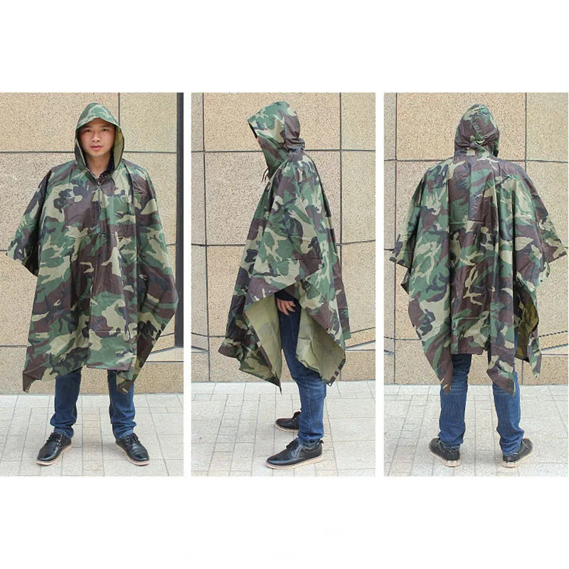 Outdooor Hunting Clothes Waterproof Camo Raincoat Military Impermeable Men Women Camping Fishing Motorcycle Hooded Rain Poncho
Outdooor Hunting Clothes Waterproof Camo Raincoat Military Impermeable Men Women Camping Fishing Motorcycle Hooded Rain Poncho