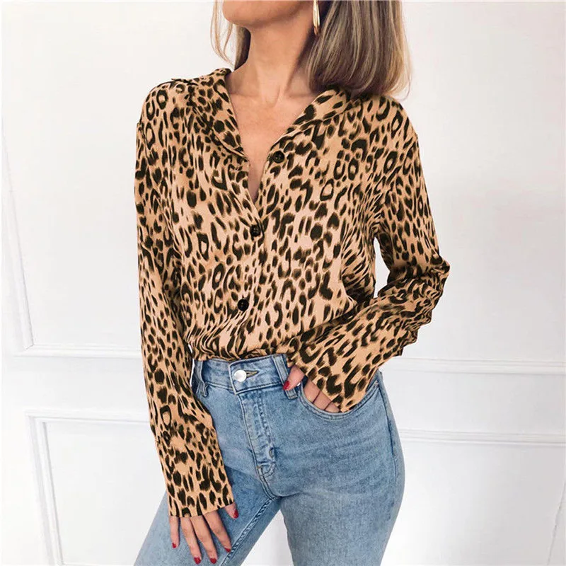 Hot Fashion Women OL V Neck Leopard Shirt Elegant Long Sleeve Blouse Top Party Streetwear Blusas Summer OL Clothing femme
Hot Fashion Women OL V Neck Leopard Shirt Elegant Long Sleeve Blouse Top Party Streetwear Blusas Summer OL Clothing femme
