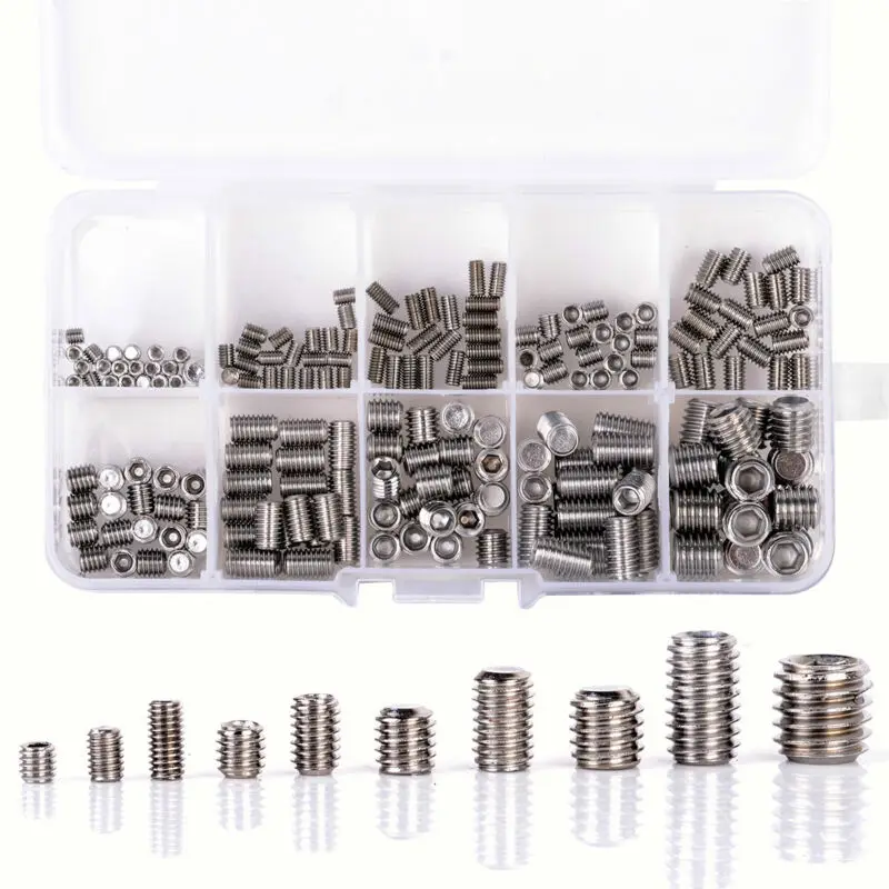 200pcs M3-M8 Hex Wrench Socket Cap Flat Head Screws Stainless Steel Boxed Assortment Classification Kit Woodworking Hand Tools
200pcs M3-M8 Hex Wrench Socket Cap Flat Head Screws Stainless Steel Boxed Assortment Classification Kit Woodworking Hand Tools