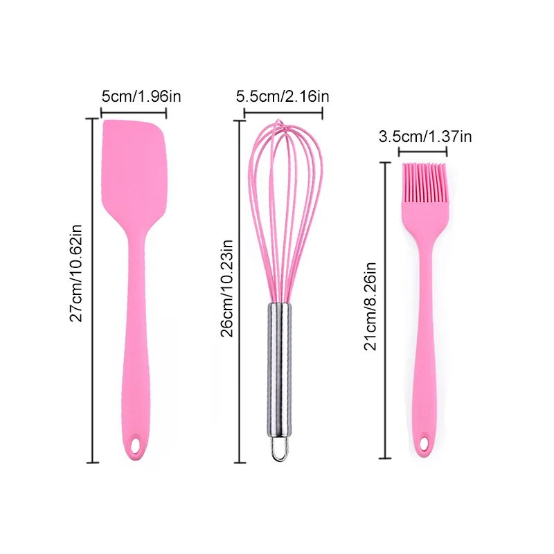 justdolife 3Pcs Silicone Baking Tools Set Non-Stick Pastry Brush Egg Whisk Baking Spatula Baking Tools Cake Making Tools
justdolife 3Pcs Silicone Baking Tools Set Non-Stick Pastry Brush Egg Whisk Baking Spatula Baking Tools Cake Making Tools