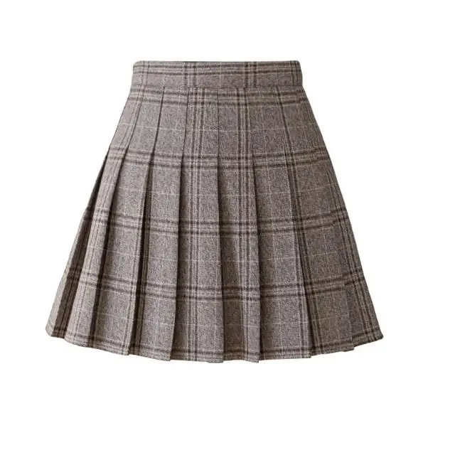 Plaid skirt please spring and summer high waist 2021 new A-shaped short children Sexy miniskirt | Женская одежда