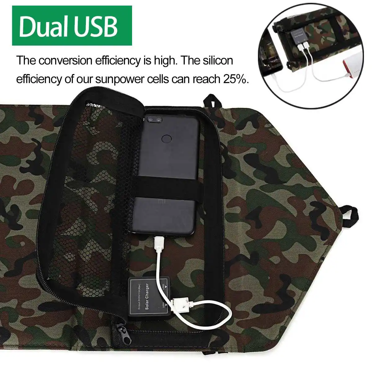 Folding Solar Panel 50W 5V Sun Power Waterproof Solar Cells Charger Double USB Output Devices Portable for Smartphones
Folding Solar Panel 50W 5V Sun Power Waterproof Solar Cells Charger Double USB Output Devices Portable for Smartphones