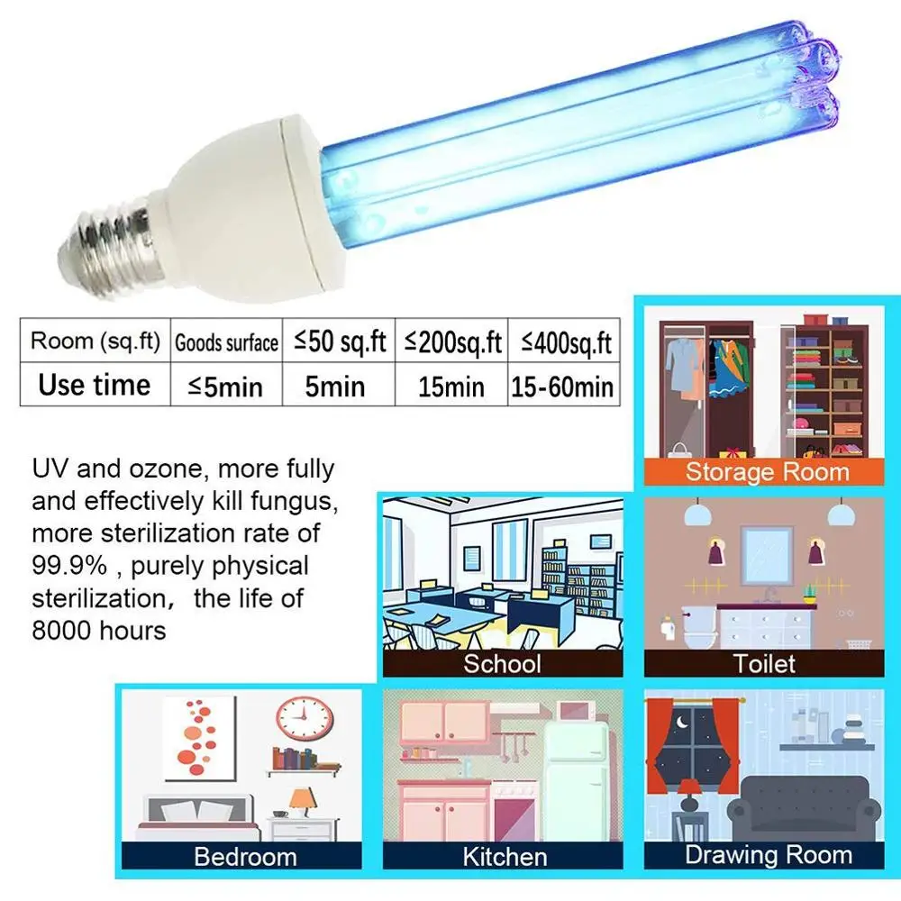 E27 UVC Ultraviolet UV Light Tube Bulb 110V 220V 30W Disinfection Lamp Ozone Sterilization Mites Lights Germicidal Lamp Bulb
E27 UVC Ultraviolet UV Light Tube Bulb 110V 220V 30W Disinfection Lamp Ozone Sterilization Mites Lights Germicidal Lamp Bulb