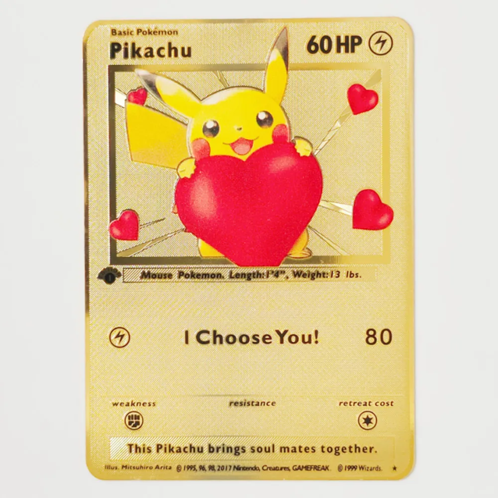 2021 New Pokemon Metal Card Pikachu Fire-breathing Dragon Gold Vmax Card Game Collection Card Gift for Children
2021 New Pokemon Metal Card Pikachu Fire-breathing Dragon Gold Vmax Card Game Collection Card Gift for Children