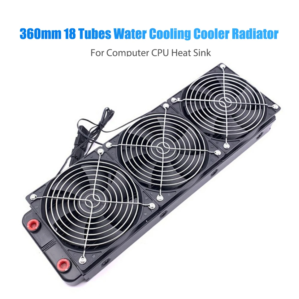 360mm Water Cooling Radiator Thread/Straight Port CPU Heat Sink with Fan 18 Tubes Aluminum PC Heat Radiator for Computer
360mm Water Cooling Radiator Thread/Straight Port CPU Heat Sink with Fan 18 Tubes Aluminum PC Heat Radiator for Computer