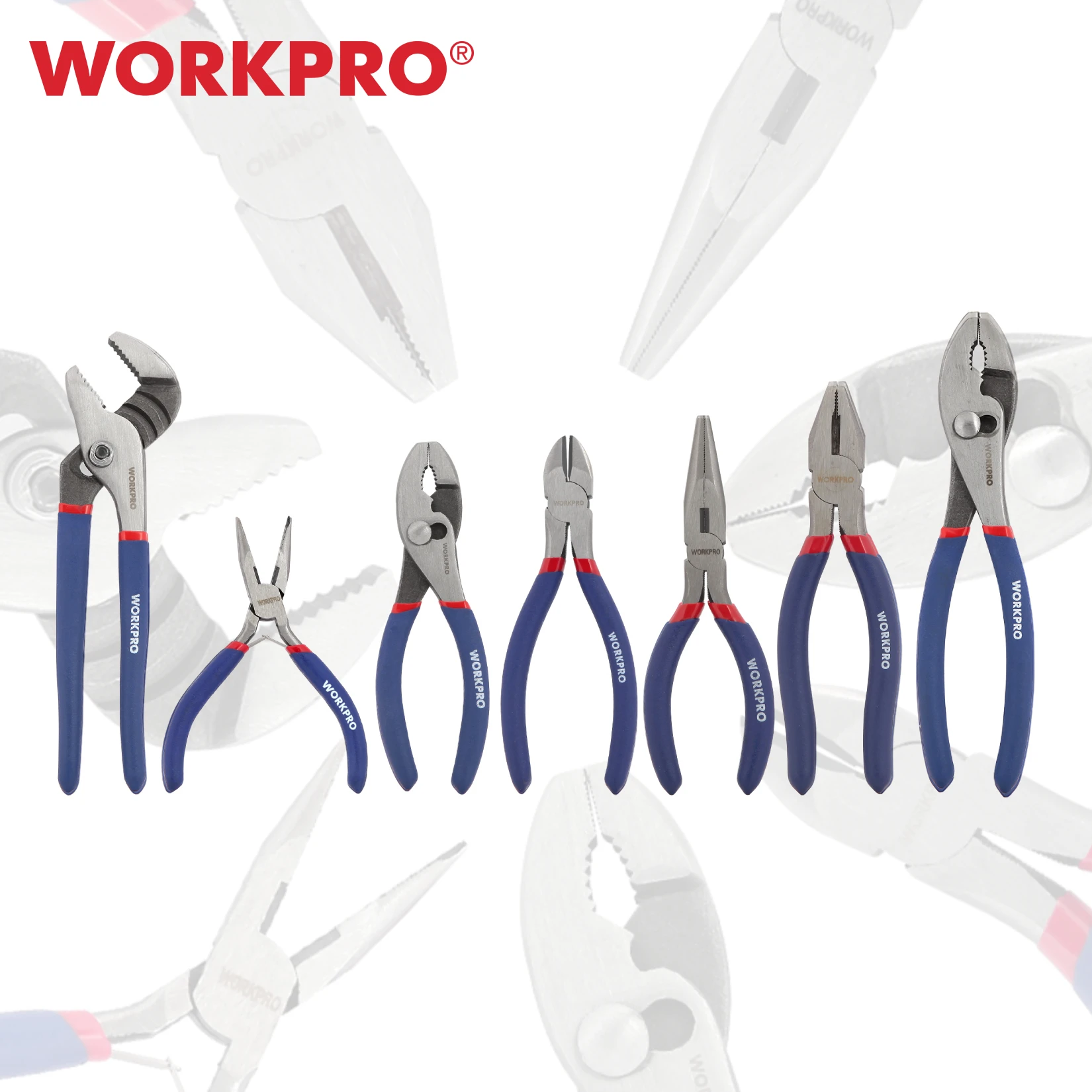 Набор плоскогубцев WORKPRO 4/7 штук длина плоскогубцы для сантехника дюйма |