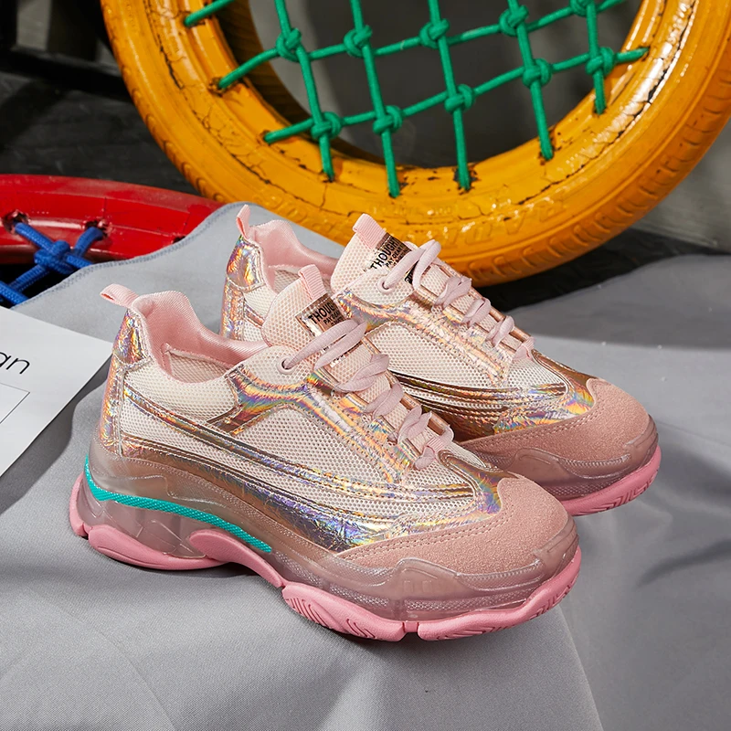 Shoes Women Colorful Crystal Jelly Bottom Daddy Shoes Fashion Casual Women's Shoes Thick Sole Chunky Sneakers Outdoor Trainers
Shoes Women Colorful Crystal Jelly Bottom Daddy Shoes Fashion Casual Women's Shoes Thick Sole Chunky Sneakers Outdoor Trainers