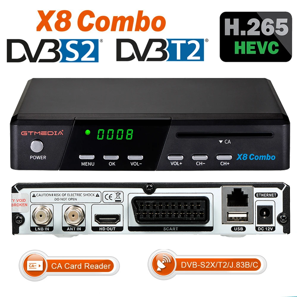 Ship From Spain GTMEDIA X8 Combo Digital Satellite Decoder DVB-T2 Terrestrial DVB-S2X TV Receiver H.265 10 bit Youtude CCAM 1080
Ship From Spain GTMEDIA X8 Combo Digital Satellite Decoder DVB-T2 Terrestrial DVB-S2X TV Receiver H.265 10 bit Youtude CCAM 1080