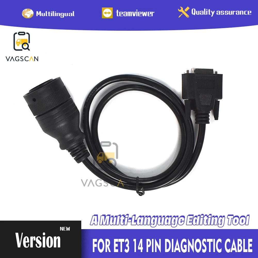 14PIN cable For ET Adapter 3 III ET3 for Truck Diagnostic Tool Communication
14PIN cable For ET Adapter 3 III ET3 for Truck Diagnostic Tool Communication