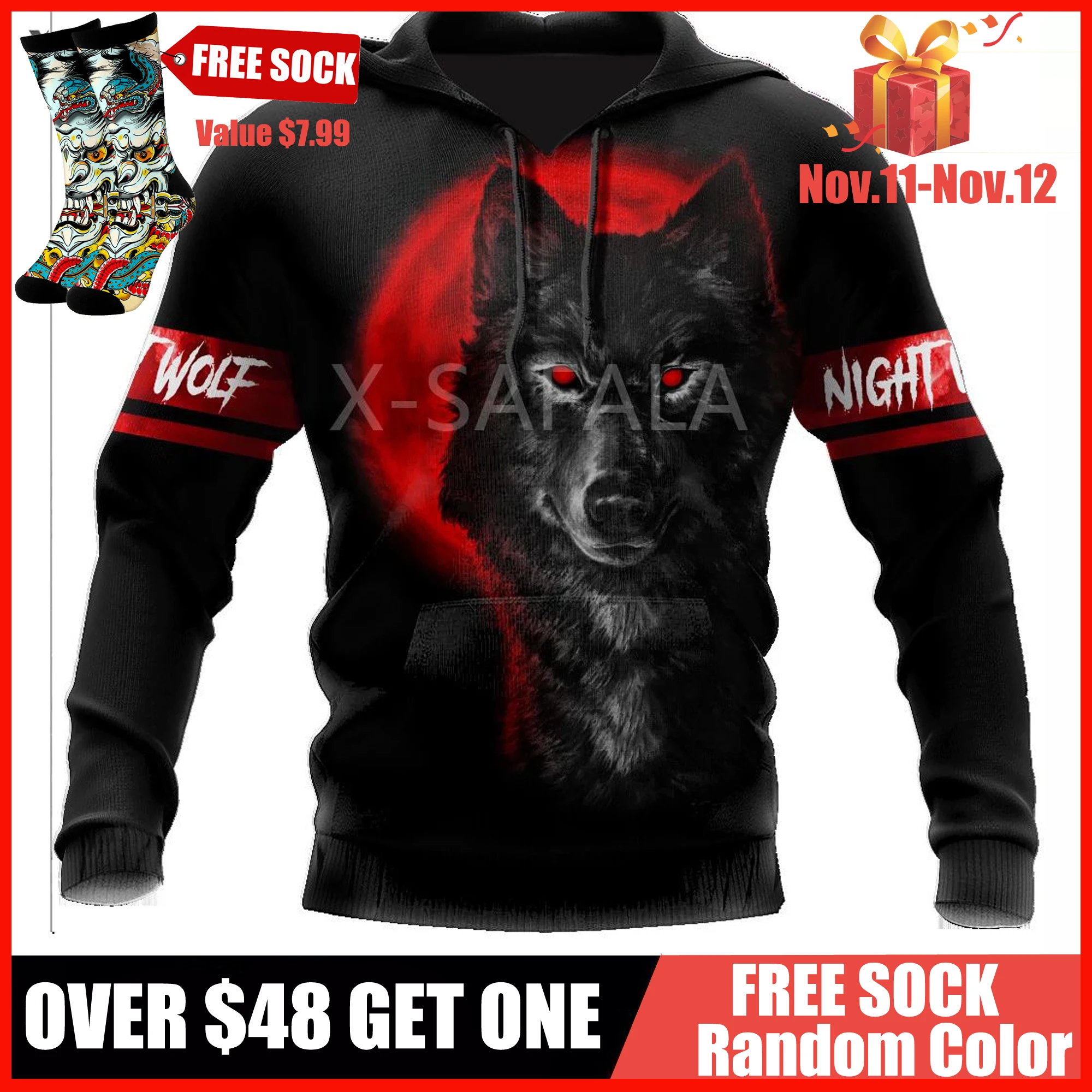 Red Moon Wolf Animal 3D All Print Size XS-7XL Hoodie Man Women Harajuku Outwear Zipper Pullover Sweatshirt Casual Unisex
Red Moon Wolf Animal 3D All Print Size XS-7XL Hoodie Man Women Harajuku Outwear Zipper Pullover Sweatshirt Casual Unisex