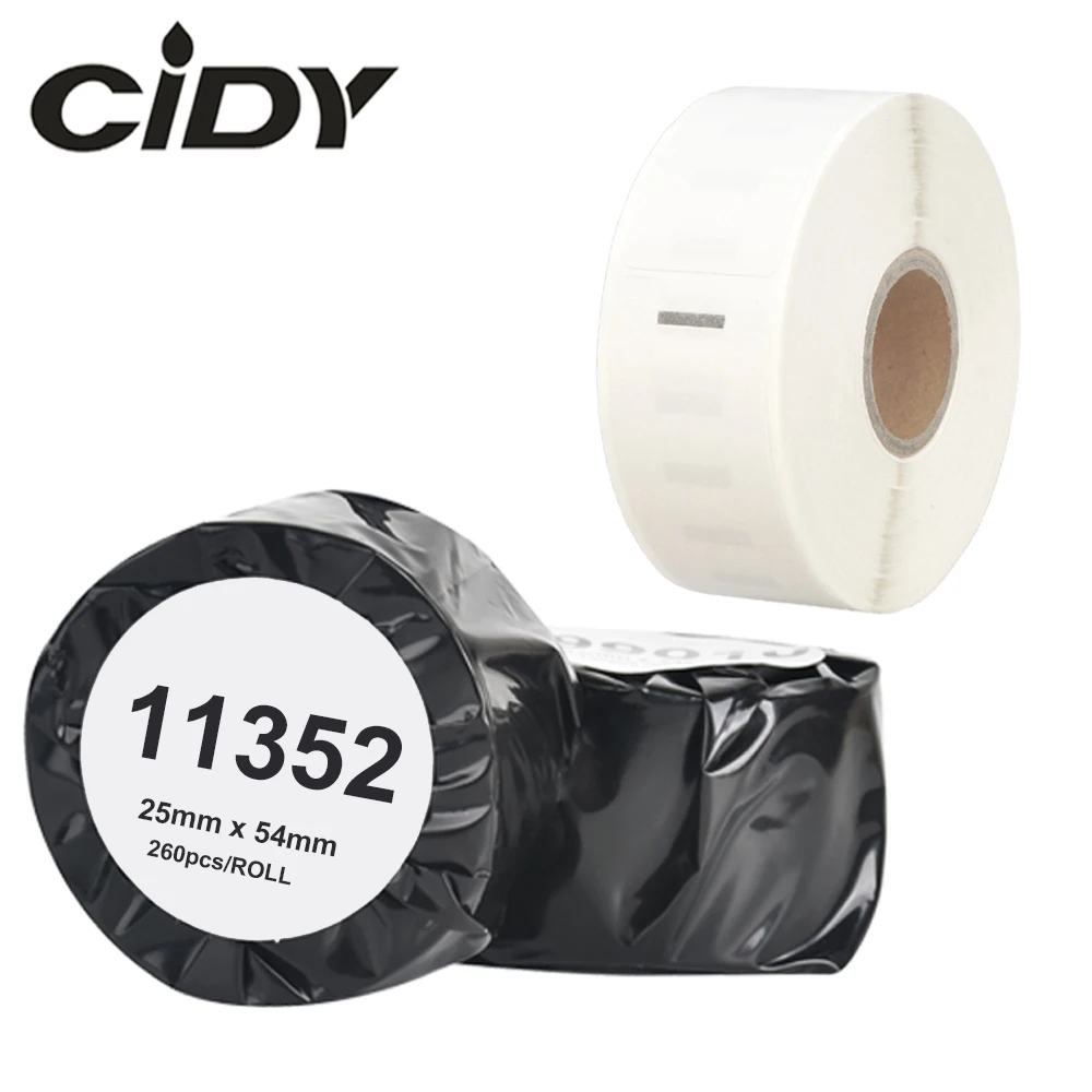 

CIDY 1 Rolls Dymo Compatible LW 11352 Label 54mm*25mm 500 lables for LabelWriter 400 450 450Turbo Printer Seiko SLP 440 450