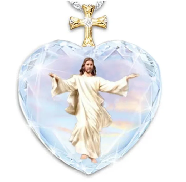 Noble Fashion Creativity Love Crystal Cross Necklace Two Color Pendant for Men and Women Fashion Crystal Jesus Prayer
Noble Fashion Creativity Love Crystal Cross Necklace Two Color Pendant for Men and Women Fashion Crystal Jesus Prayer