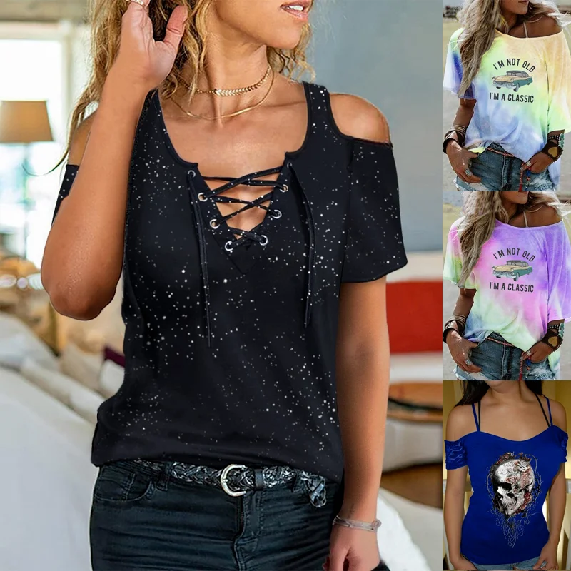 Blouses Women Off Shoulder Sexy Tops 2022 Summer Streetwear Ladies Casual Dot Printing Short Sleeve Shirts Blouse Plus Size
Blouses Women Off Shoulder Sexy Tops 2022 Summer Streetwear Ladies Casual Dot Printing Short Sleeve Shirts Blouse Plus Size