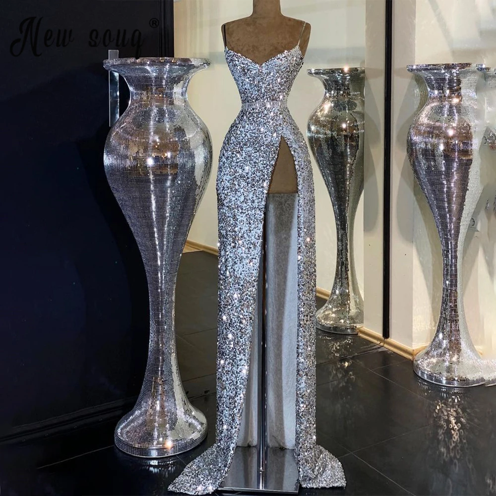Sexy Sequins Slim Evening Dress Glitter Mermaid Evening Gowns With Split Side African Vestido De Novia Vestidos De Fiesta Custom
Sexy Sequins Slim Evening Dress Glitter Mermaid Evening Gowns With Split Side African Vestido De Novia Vestidos De Fiesta Custom