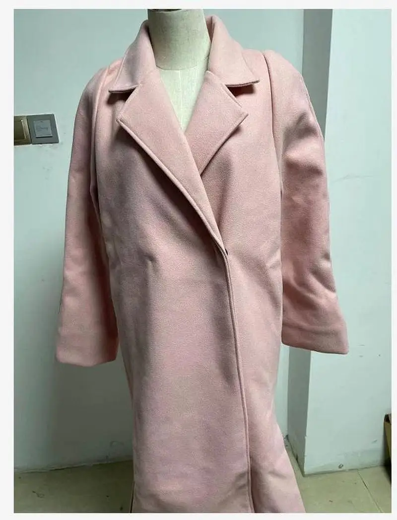 2021 Autumn Winter Woolen Coat Female Mid-Long Loose New Korean Temperament Women's Fashion Casual Outerwear Wool Coats Pink
2021 Autumn Winter Woolen Coat Female Mid-Long Loose New Korean Temperament Women's Fashion Casual Outerwear Wool Coats Pink