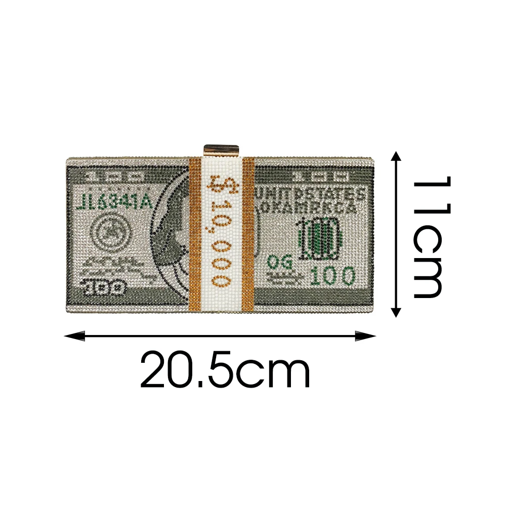 Stack of Cash Crystals Women Money Evening Clutch Bags Diamond Painting Chain Wedding Dinner Purses and Handbags Luxury Female
Stack of Cash Crystals Women Money Evening Clutch Bags Diamond Painting Chain Wedding Dinner Purses and Handbags Luxury Female