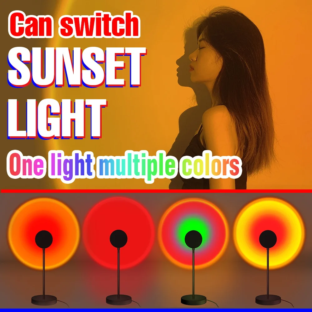15 Colors Sunset Light LED Projection Lamp USB Neon Ambient Lighting 5V Rainbow Night Lamp Novelty Photography Background Wall
15 Colors Sunset Light LED Projection Lamp USB Neon Ambient Lighting 5V Rainbow Night Lamp Novelty Photography Background Wall