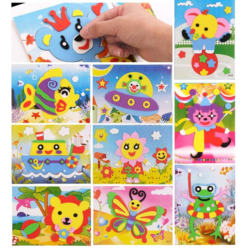 20 Sheets Eva Foam Sticker Puzzle DIY Cartoon Animal Learning Education Toys for Toddler Handmade 3D Art Kit Gifts for Kids
20 Sheets Eva Foam Sticker Puzzle DIY Cartoon Animal Learning Education Toys for Toddler Handmade 3D Art Kit Gifts for Kids