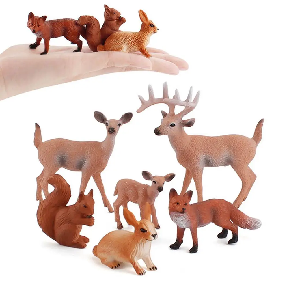6pcs Artificial Deer Family Fox Rabbit Squirrel Animals Figures Woodland Creatures Figurines Miniature Toys Cake Toppers
6pcs Artificial Deer Family Fox Rabbit Squirrel Animals Figures Woodland Creatures Figurines Miniature Toys Cake Toppers