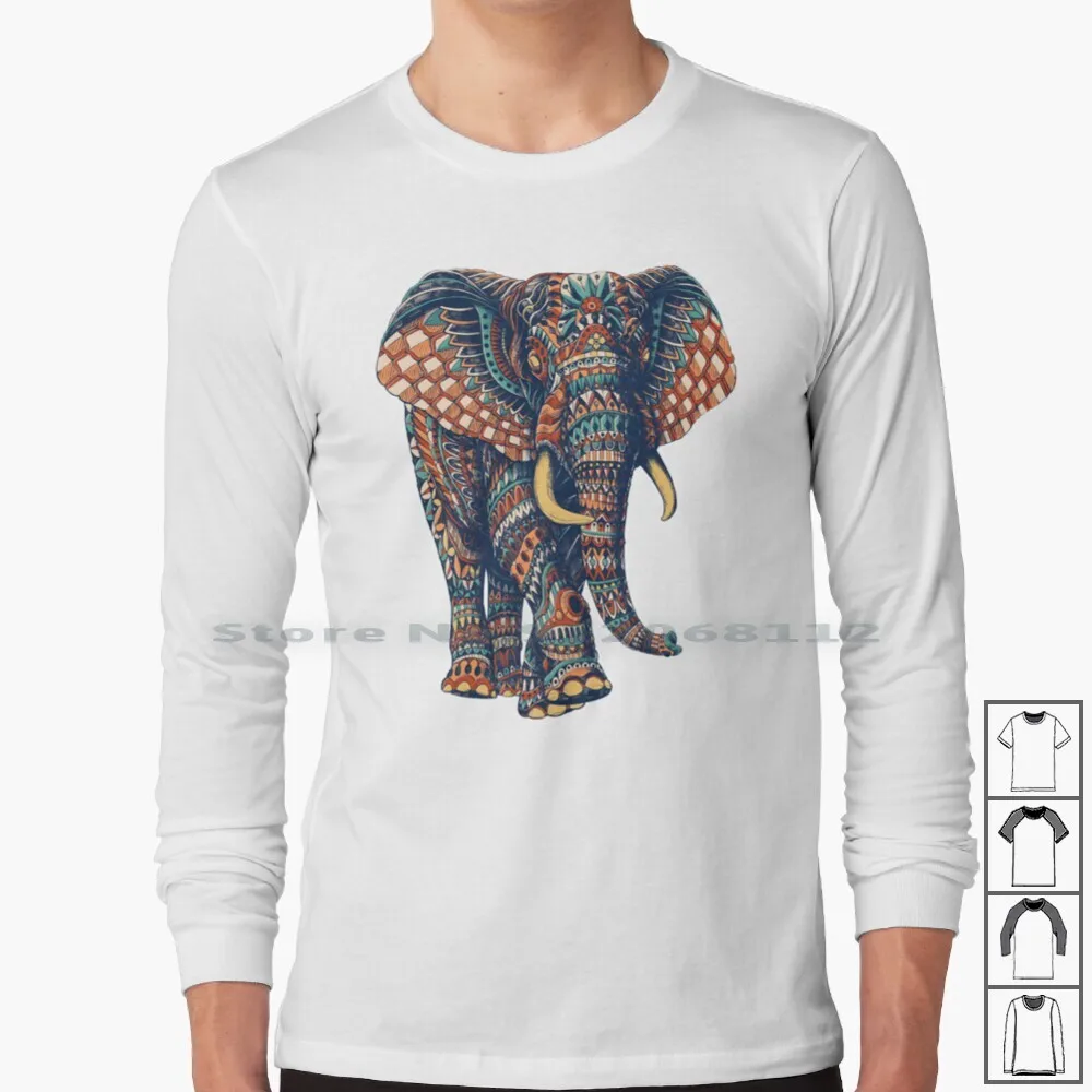 Ornate Elephant V2 ( Color Version ) Long Sleeve T Shirt Elephant Pachyderm Mammal Ivory Endangered Tusk Ornate Bioworkz Sketch
Ornate Elephant V2 ( Color Version ) Long Sleeve T Shirt Elephant Pachyderm Mammal Ivory Endangered Tusk Ornate Bioworkz Sketch