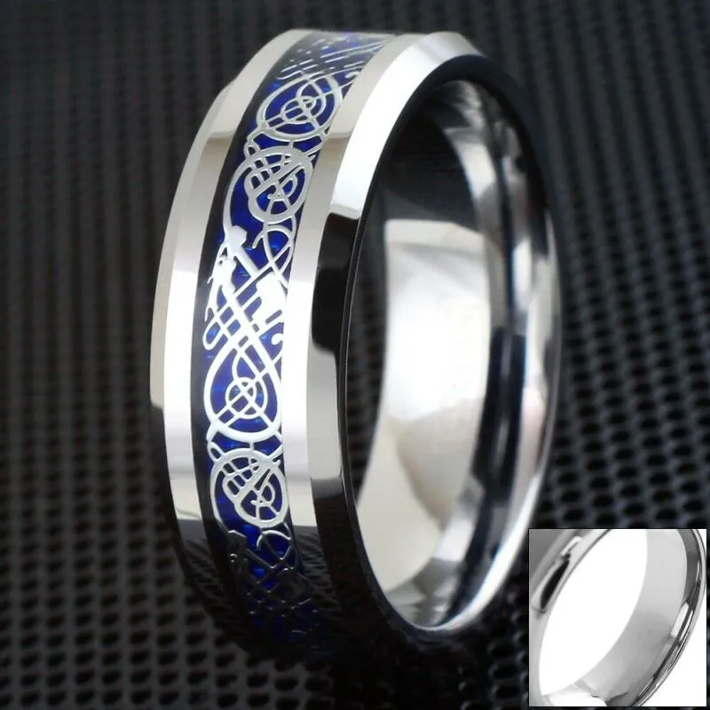 8mm Engraved Blue Red Silver Gold Color Dragon Stainless Steel Ring Mens High Quality Jewelry Wedding Band Size 6-13
8mm Engraved Blue Red Silver Gold Color Dragon Stainless Steel Ring Mens High Quality Jewelry Wedding Band Size 6-13