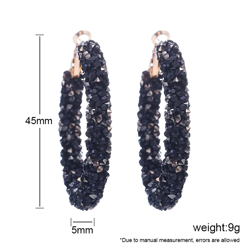 Shining Rhinestone Round Hoop Earrings For Wonmen Black Green White Geometric Circular Earring Female Wedding Jewelry Gift 2019
Shining Rhinestone Round Hoop Earrings For Wonmen Black Green White Geometric Circular Earring Female Wedding Jewelry Gift 2019