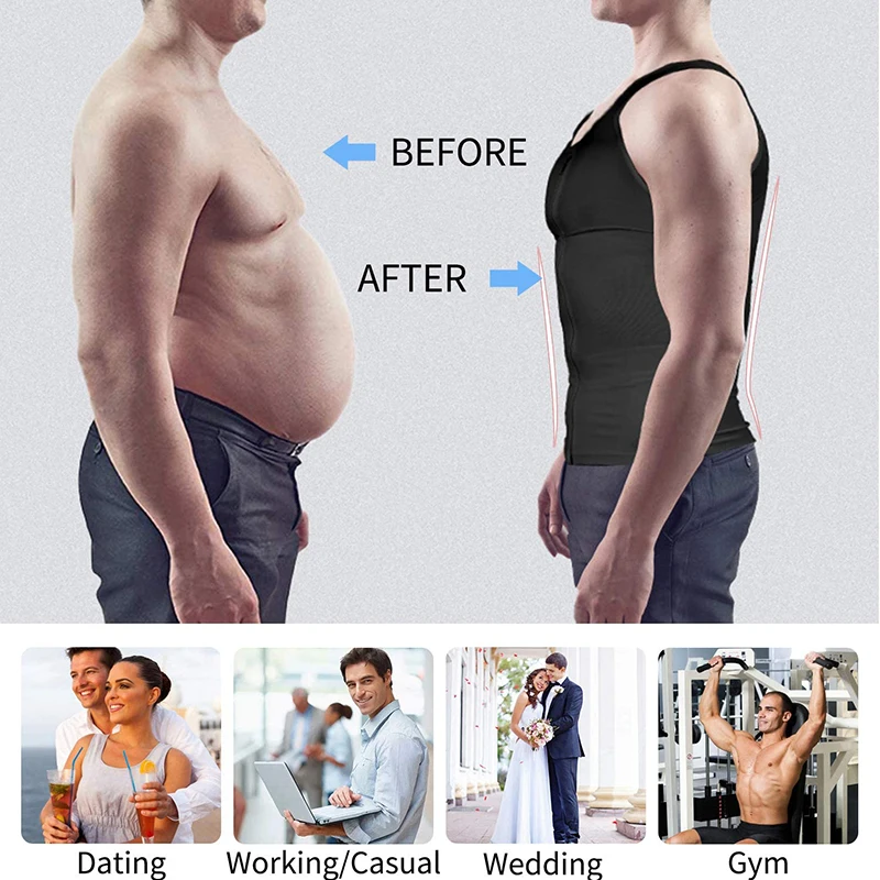 Men's Strong Compression Shirt to Hide Gynecomastia Body Shaper Chest Slimming Body Shaper fit Undershirt Slim Corset For Men
Men's Strong Compression Shirt to Hide Gynecomastia Body Shaper Chest Slimming Body Shaper fit Undershirt Slim Corset For Men