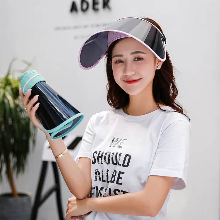 Uv Protection Cover Flexible Summer Cap sun-proof sun hat Adjustable Women Transparent Sun Visor Hat Cap 
Uv Protection Cover Flexible Summer Cap sun-proof sun hat Adjustable Women Transparent Sun Visor Hat Cap
