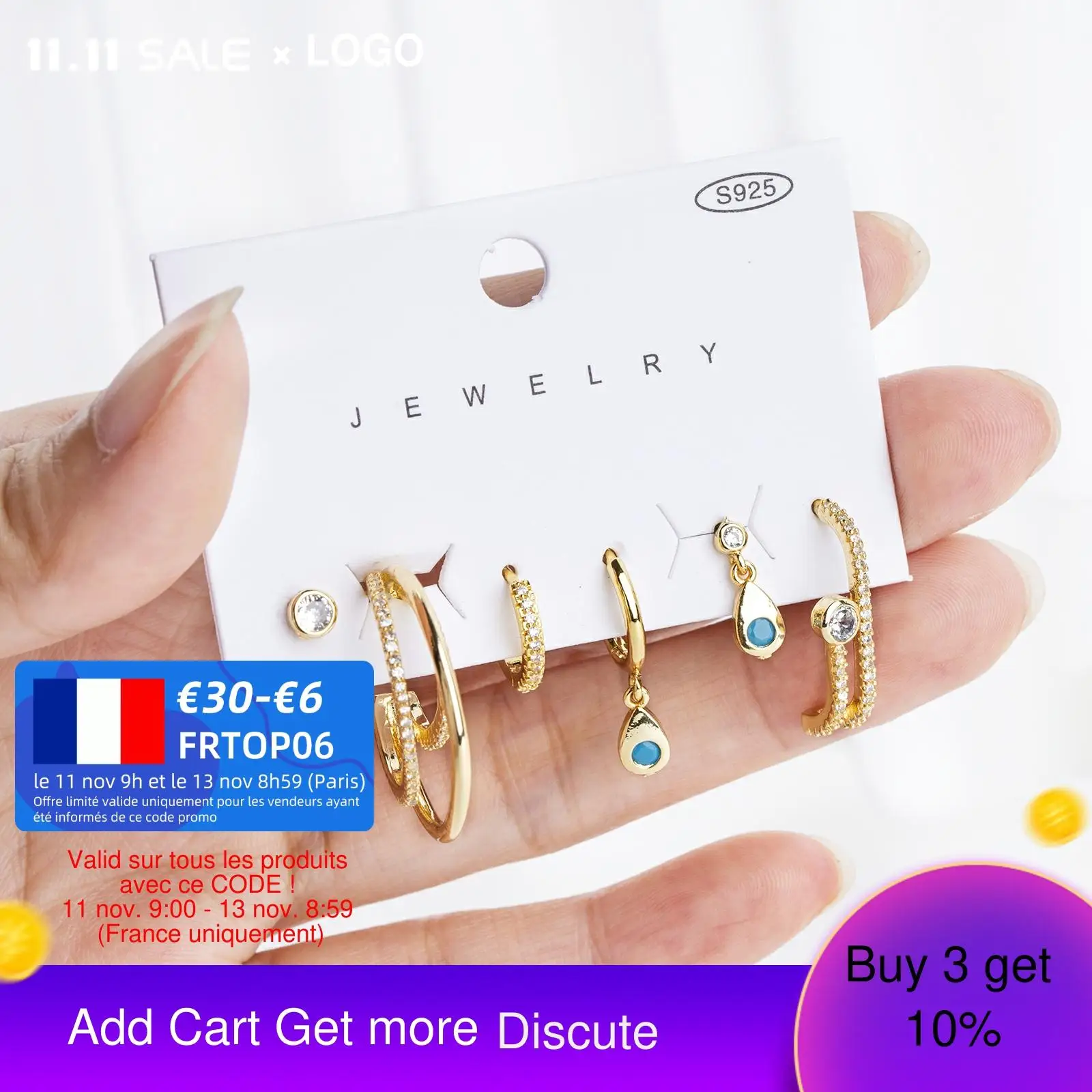 6 Pcs Set Fashion Blue Zircon Drop Earrings Set Geometric Creativity Stud Earrings For Women Jewelry Gift
6 Pcs Set Fashion Blue Zircon Drop Earrings Set Geometric Creativity Stud Earrings For Women Jewelry Gift