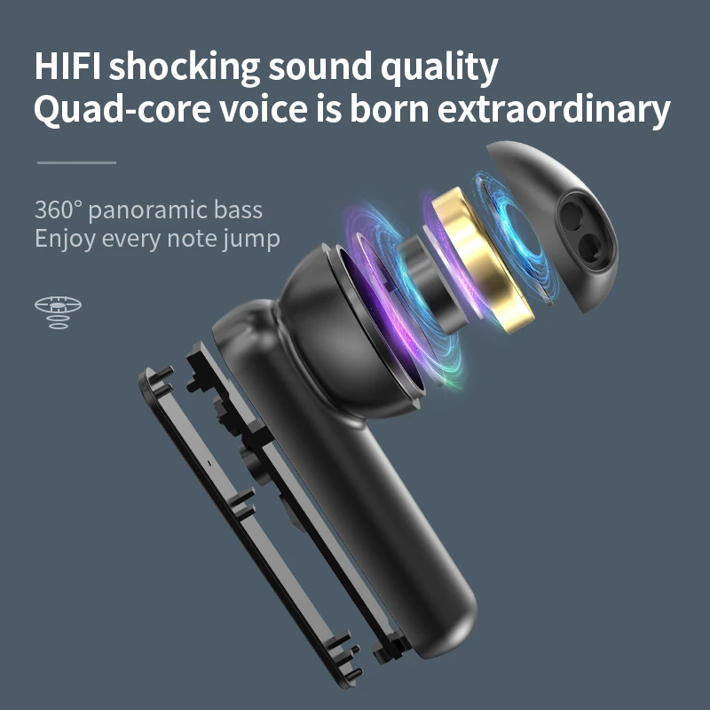 L33 TWS Wireless Bluetooth Earphones Noise Reduction Headphones Waterproof Sport Headsets HD Call 4D Surround Bass Music Earbuds
L33 TWS Wireless Bluetooth Earphones Noise Reduction Headphones Waterproof Sport Headsets HD Call 4D Surround Bass Music Earbuds