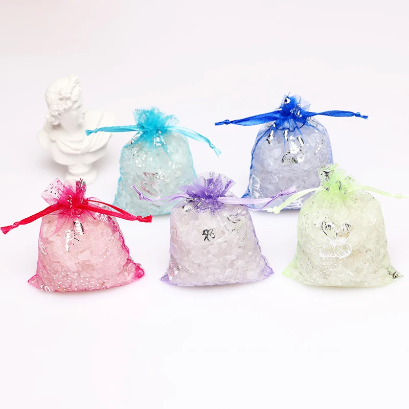 50 шт марлевые сумки с бабочкой разные цвета специальный дизайн органза упаковка