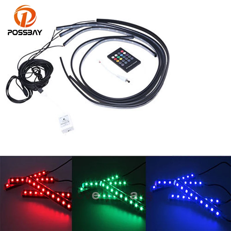 POSSBAY Car LED Chassis Underbody Glow Interior 7Colors RGB LED Strip Ligh with Wireless Music/Remote Control Decorative Light
POSSBAY Car LED Chassis Underbody Glow Interior 7Colors RGB LED Strip Ligh with Wireless Music/Remote Control Decorative Light