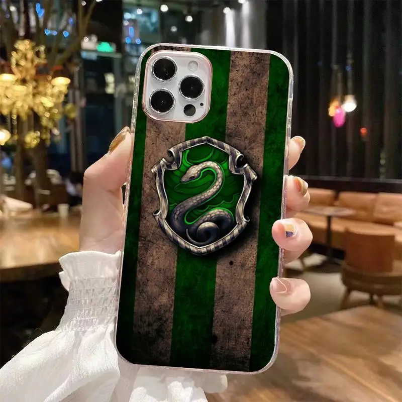 Slytherin School Phone Case For Iphone 5 SE 2020 6 6s 7 8 plus X Xr XS 11 12 Mini Pro Max Transparent Fundas Cover
Slytherin School Phone Case For Iphone 5 SE 2020 6 6s 7 8 plus X Xr XS 11 12 Mini Pro Max Transparent Fundas Cover