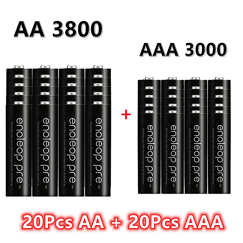 AA + AAA Rechargeable AA 1.2V 3800mAh / 1.2V AAA 3000mAh Ni-MH Battery Flashlight Toy Watch MP3 Player Replacement Ni MH Battery
AA + AAA Rechargeable AA 1.2V 3800mAh / 1.2V AAA 3000mAh Ni-MH Battery Flashlight Toy Watch MP3 Player Replacement Ni MH Battery